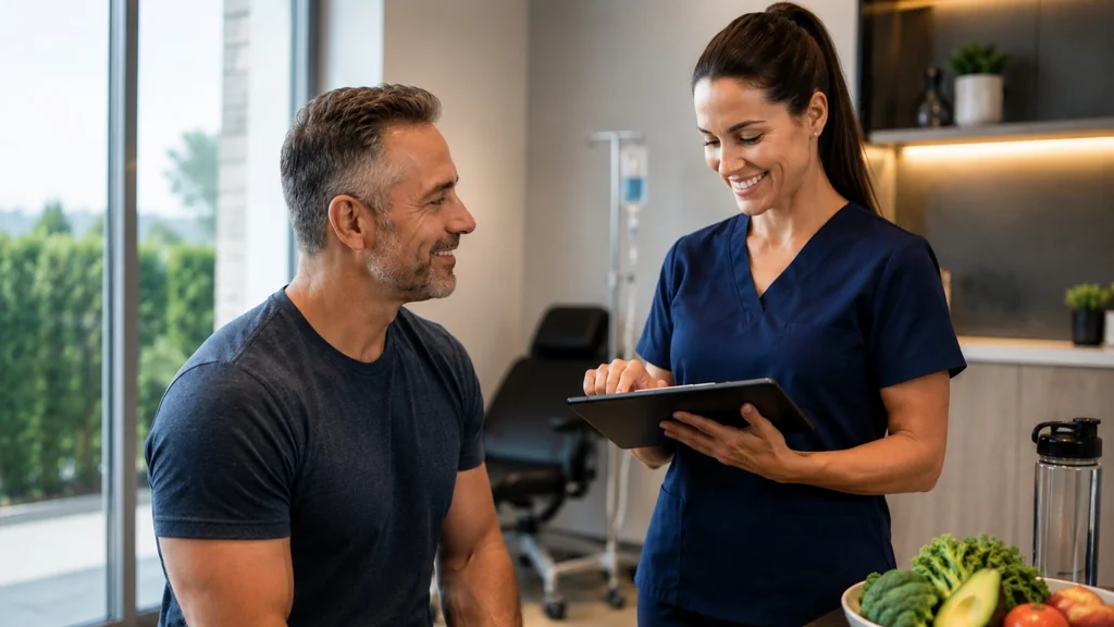 Tesamorelin, MGF, and Ipamorelin peptide stack consultation at AgeRejuvenation